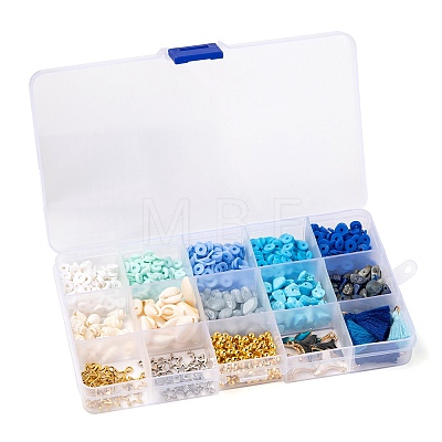 Ocean Theme Beads & Charms DIY Jewelry Making Finding Kit DIY-FS0002-18-1