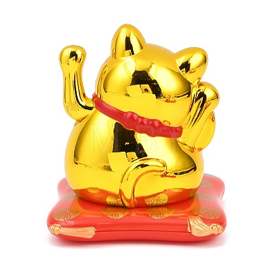 ABS Plastic Solar Powered Maneki-neko Figurines DJEW-B017-01A-03-1