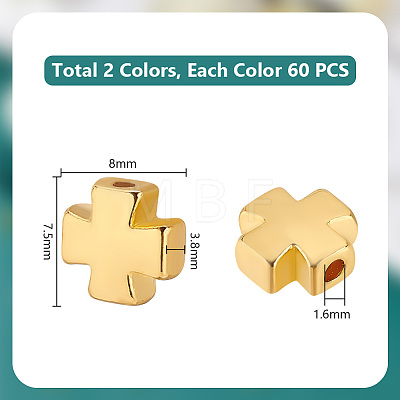   120Pcs 2 Colors Alloy Beads FIND-PH0018-44-1