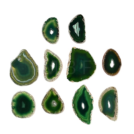 Natural Agate Nuggets Slice Links Connector Charms G-E022-M02-1
