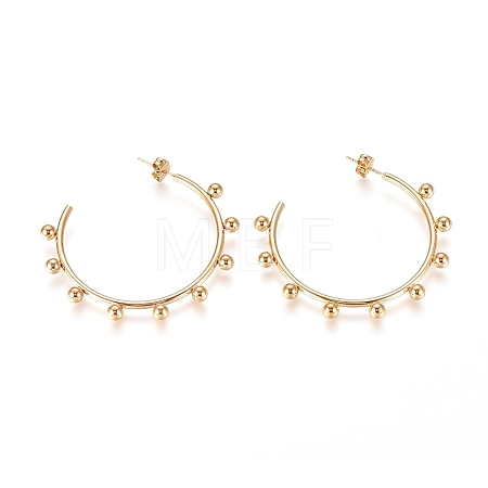 304 Stainless Steel Stud Earrings X-EJEW-E258-07B-G-1