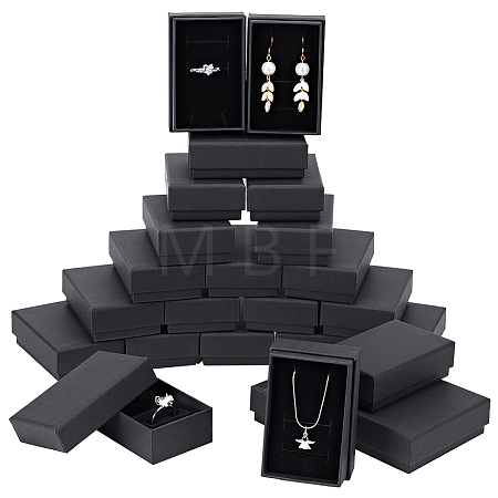 Kraft Paper Cardboard Jewelry Boxes LS-CBOX-BC0001-16-1