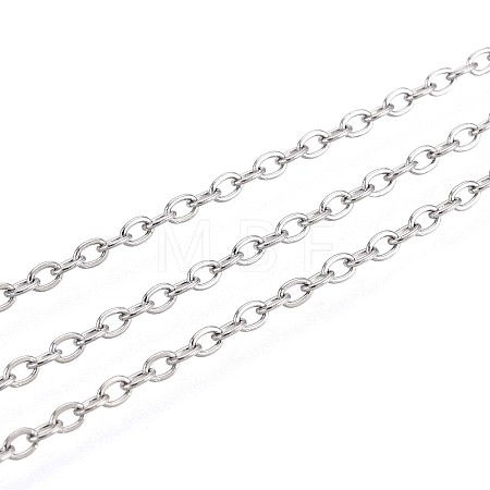 Tarnish Resistant 304 Stainless Steel Cable Chains X-CHS-R002-0.4mm-1