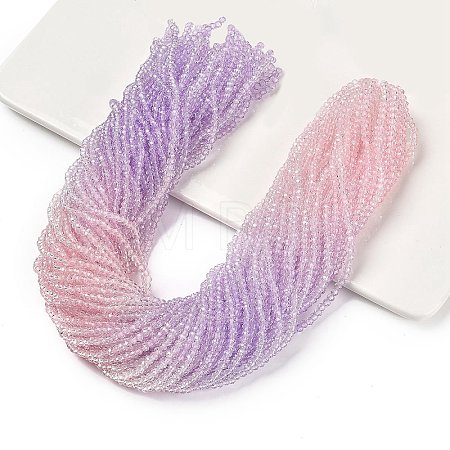 Transparent Painted Glass Beads Strands DGLA-A034-T1mm-A05-1