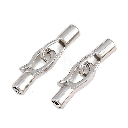 Brass Fold Over Clasps KK-CBA7392-01P-1