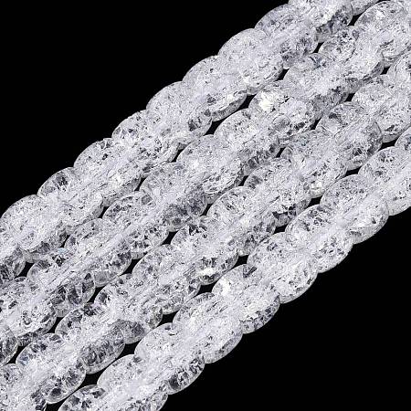 Crackle Transparent Glass Beads Strands GLAA-N069-03A-10-1