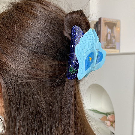 Cellulose Acetate(Resin) Claw Hair Clips OHAR-C014-01B-1