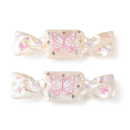 Printed Opaque Acrylic Beads OACR-B054-01A-1