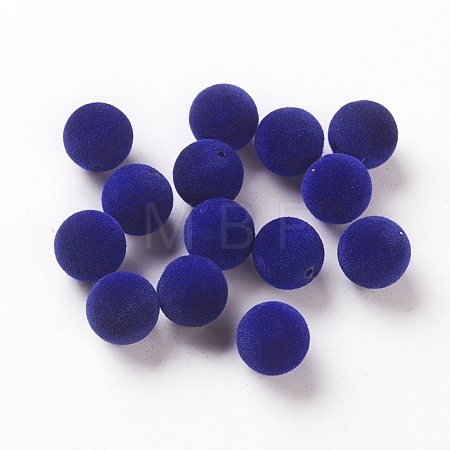 Flocky Acrylic Beads OACR-L011-D-20-1