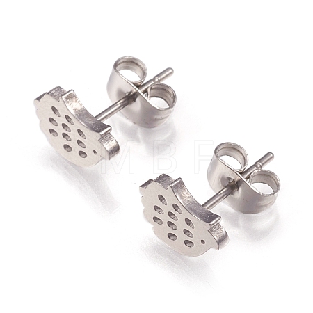 Tarnish Resistant 304 Stainless Steel Stud Earrings EJEW-N045-03P-1