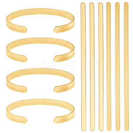 304 Stainless Steel Bangle Blank Strips MAK-WH0016-02B-G-1