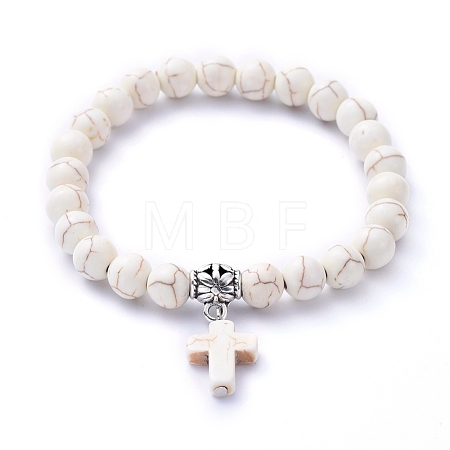 Stretch Charm Bracelets BJEW-JB05234-04-1