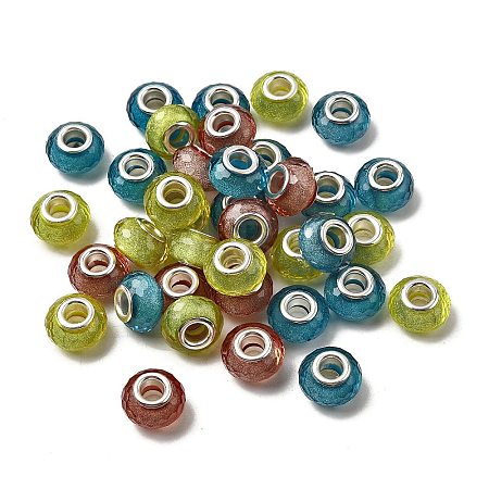 Faceted Resin European Beads RESI-C063-01C-1