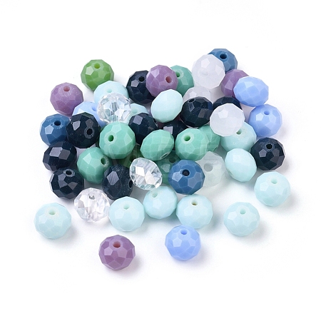 Glass Beads X-EGLA-F122-8x6mm-M03-1