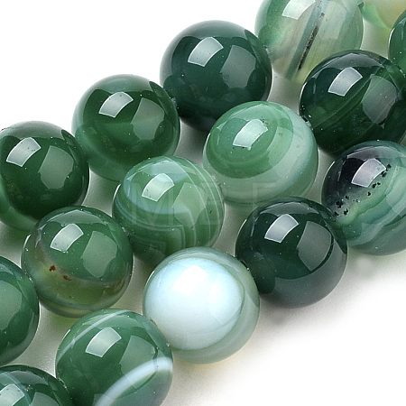 Natural Striped Agate/Banded Agate Beads Strands G-S259-04E-6mm-1