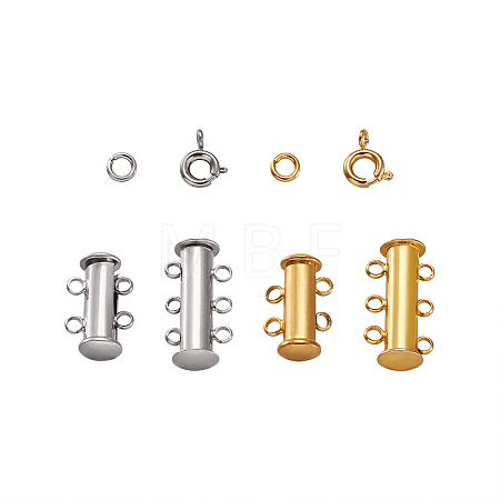 Brass Magnetic Slide Lock Clasps KK-TA0007-17-1