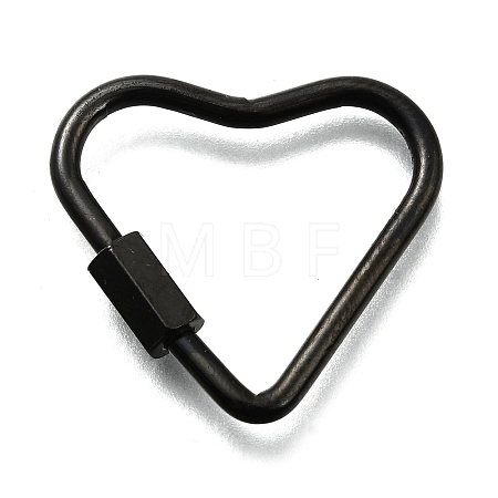 Ion Plating(IP) 304 Stainless Steel Screw Carabiner Lock Charms STAS-K195-02B-1