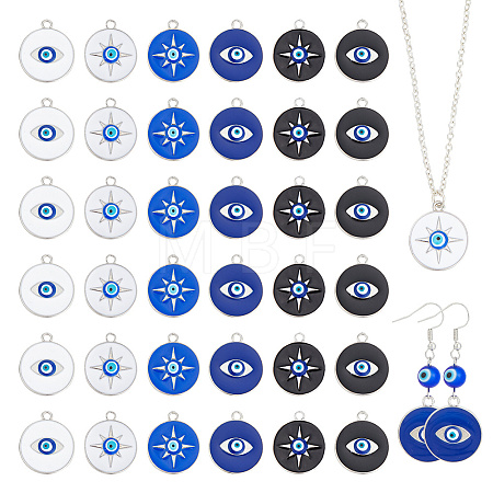 36Pcs 6 Style Alloy Pendants FIND-NB0004-31-1