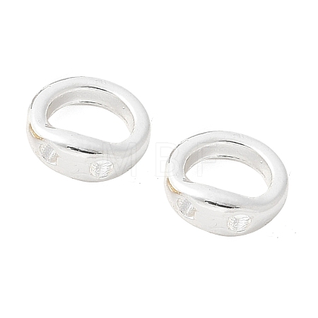 Brass Ring Charm Connectors KK-U056-55S-1