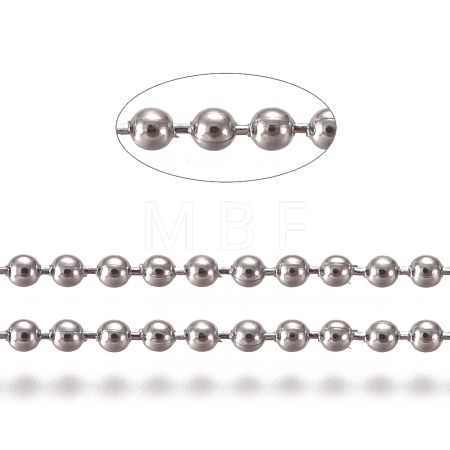 Tarnish Resistant 304 Stainless Steel Ball Chains CHS-E021-13J-P-1