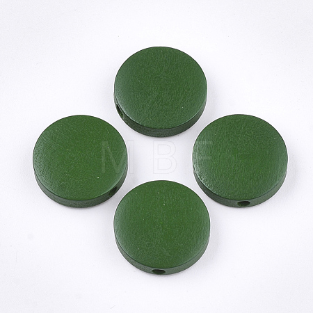 Painted Natural Wood Beads WOOD-S049-02B-04-1