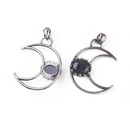 Natural Obsidian Pendants G-F639-07D-1