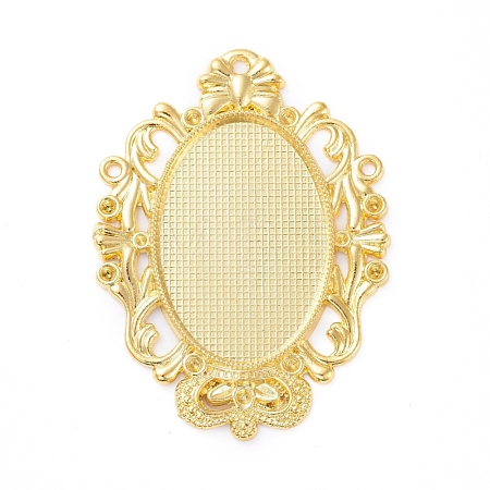 Alloy Pendant Cabochon Settings PALLOY-E577-31G-1