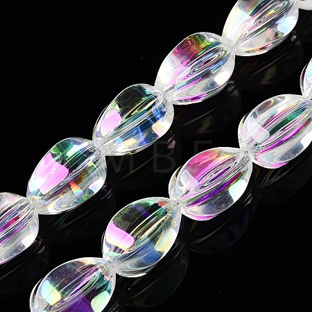 Electroplate Glass Beads Strands EGLA-T028-01C-1