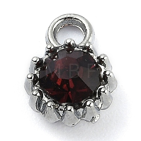 Alloy Glass Rhinestone Charms ALRI-B0001-01B-1