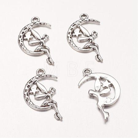 Zinc Alloy Fairy Sprite Charms PALLOY-A18526-AS-FF-1