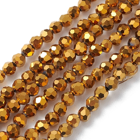 Electroplate Glass Beads Strands EGLA-K015-10D-1