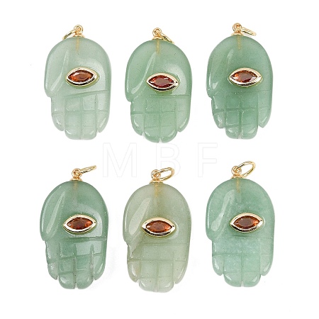 Natural Green Aventurine Pendants G-Z134-05A-1