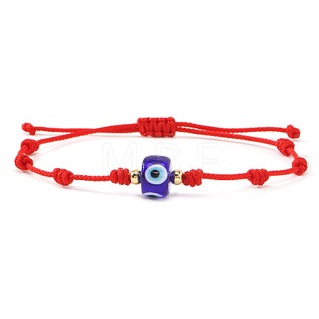 Glass & Brass Beads Braided Bead Bracelets JD3982-1-1