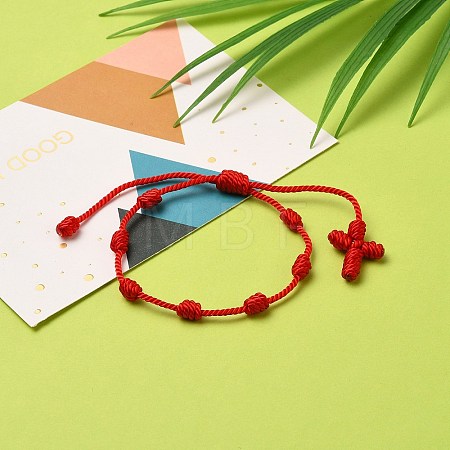 Adjustable Nylon Threads Braided Bracelets BJEW-JB05582-03-1