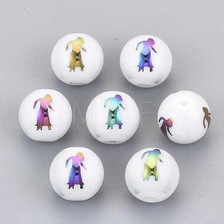 Electroplate Glass Beads EGLA-S178-11K-08-1