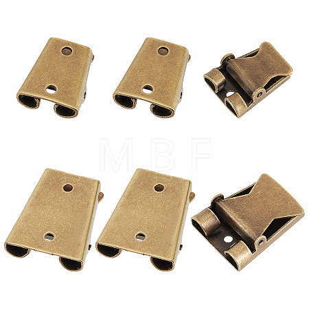 6Pcs 2 Style Iron Bolo Tie Slide Clasp IFIN-GF0001-25AB-1