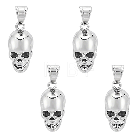 4Pcs 316 Surgical Stainless Steel Pendants STAS-UN0047-81-1