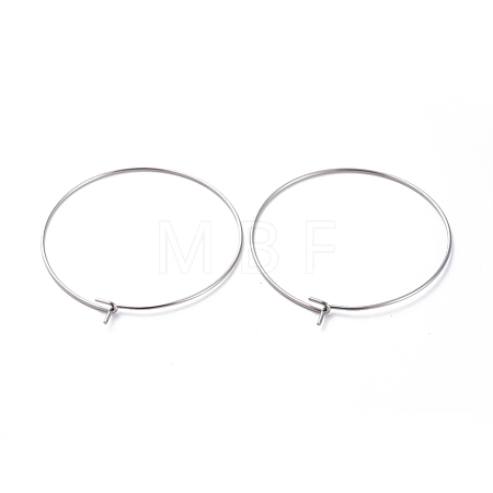 316 Surgical Stainless Steel Hoop Earring Findings STAS-J025-01E-P-1