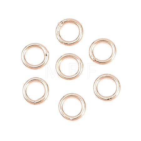 Brass Closed Jump Rings KK-D257-01RG-10-1