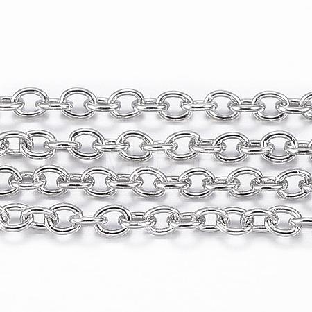 Tarnish Resistant 304 Stainless Steel Cable Chains CHS-H009-25P-1