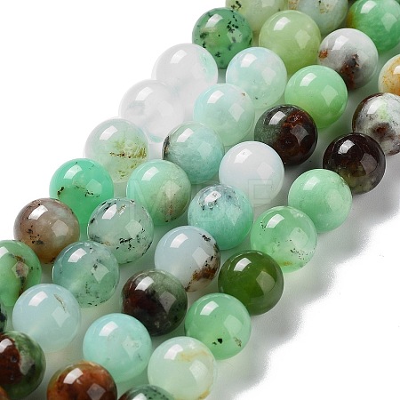 Natural Chrysoprase Beads Strands G-G057-A01-01-1
