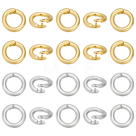 60Pcs 2 Colors Brass Open Jump Rings KK-BC0015-81-1