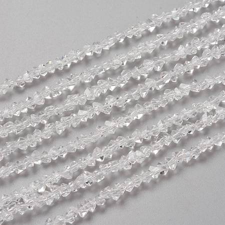 Transparent Solid Color Glass Beads Strands GLAA-L031-01-B01-1