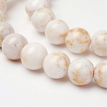 Natural Mashan Jade Beads Strands G-P232-01-F-10mm-1
