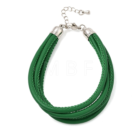 Microfiber Leather Multi-strand Cord Bracelets Makings FB-CBA983F-01P-13-1