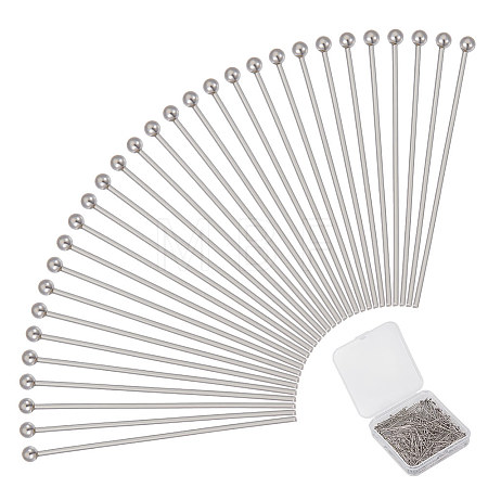 400Pcs 304 Stainless Steel Ball Head Pins STAS-UN0049-22-1