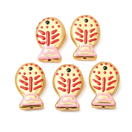 Baking Paint Glass Enamel Beads GLAA-B035-01E-1