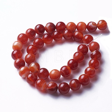 Natural Red Agate Beads Strands G-P434-09C-C-1