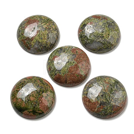 Natural Unakite Cabochons G-C115-02B-27-1