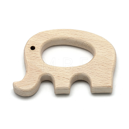 Undyed Beech Wood Big Pendants X-WOOD-R263-01-LF-1